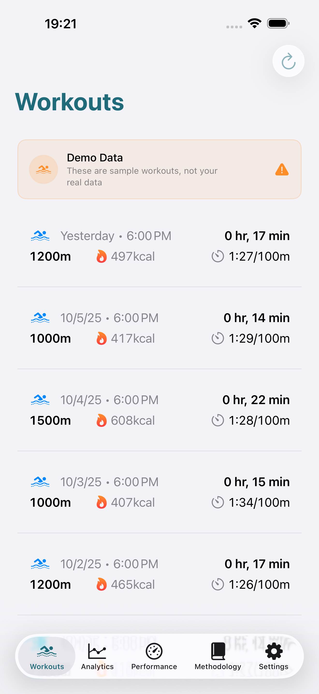 Walk Analytics app dashboard shown on a phone